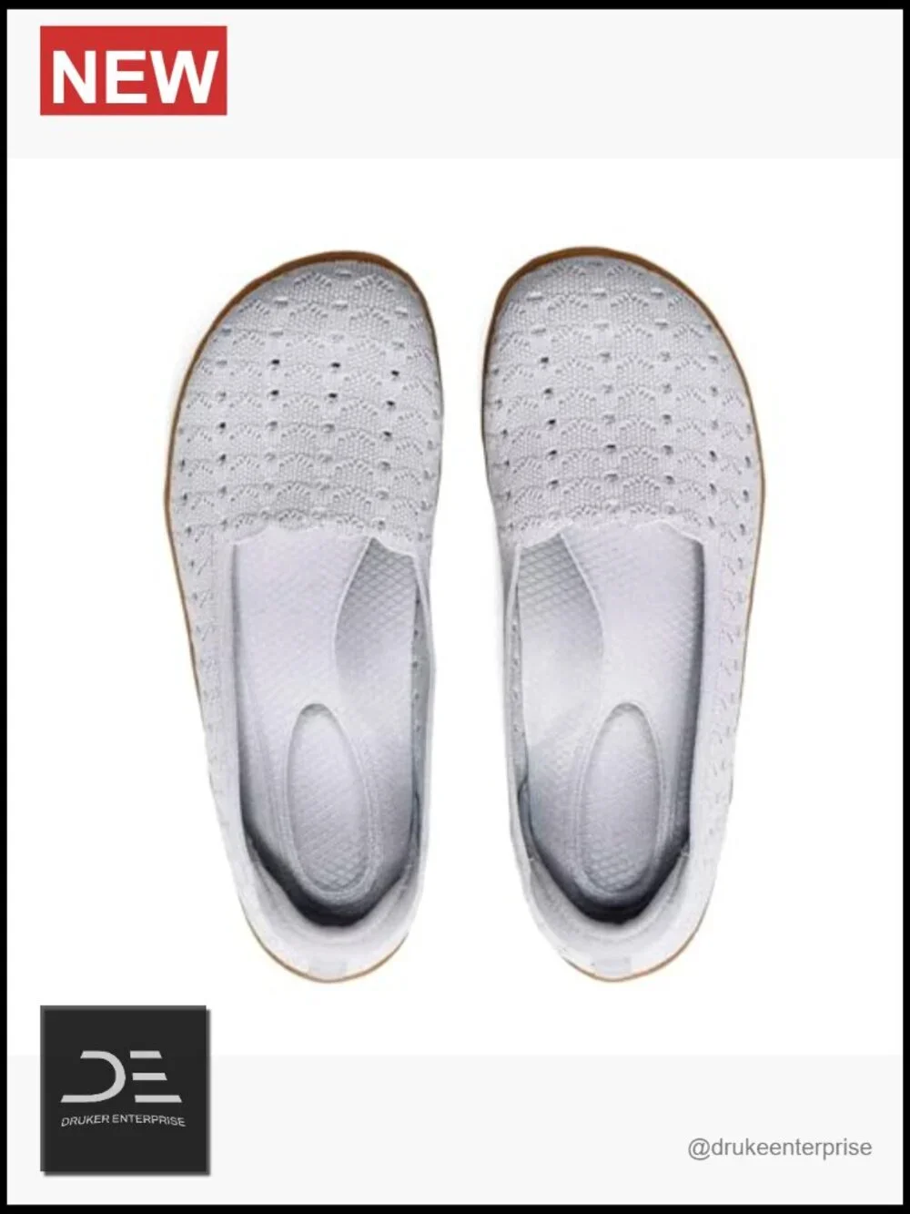 Wide Toe Box Knit Ballet Flats Slip-on Walking Comfort Shoes